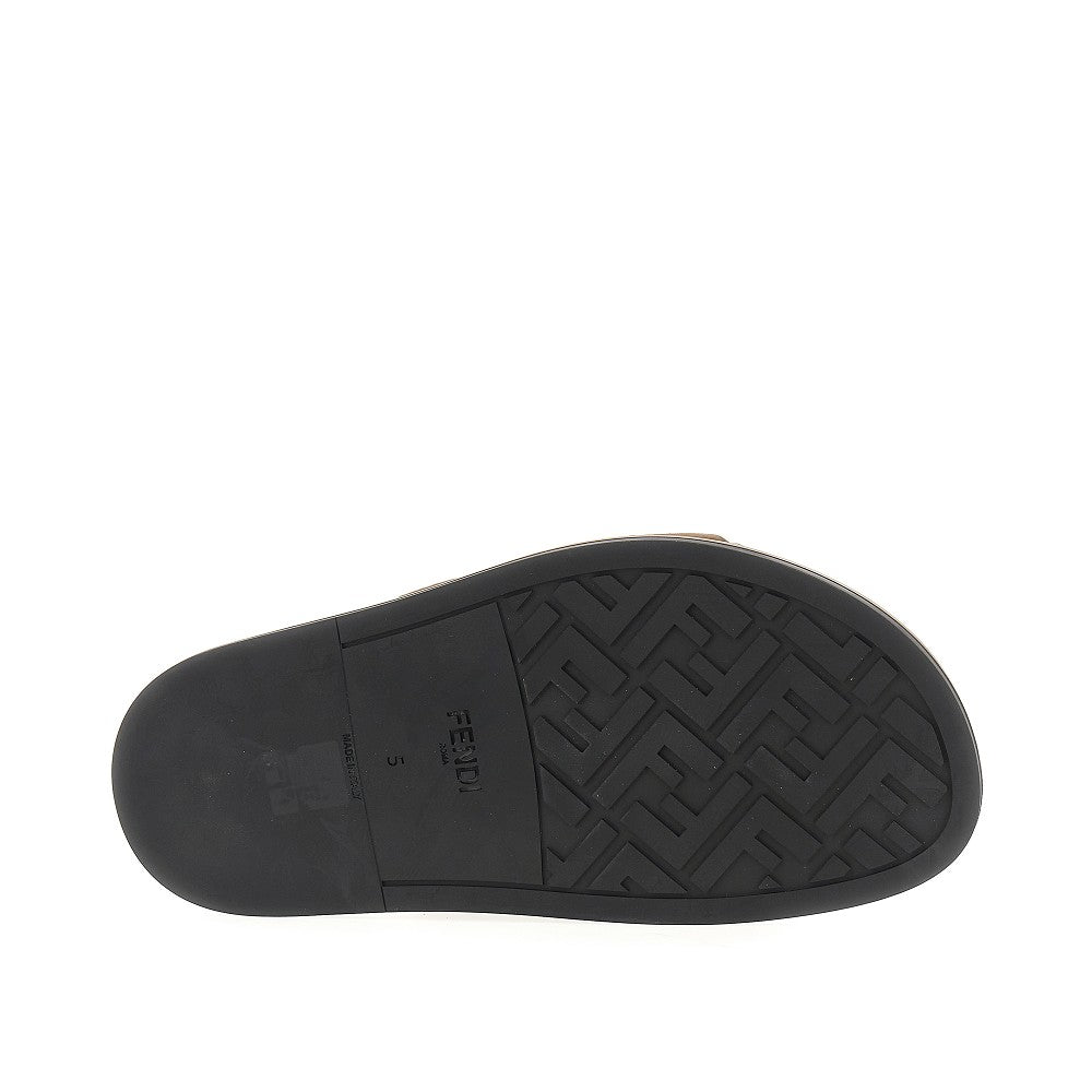 'Fendi Feel' jacquard FF slides