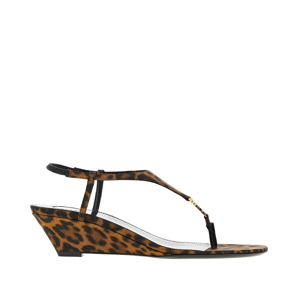 'Cassandre' fabric wedge sandals