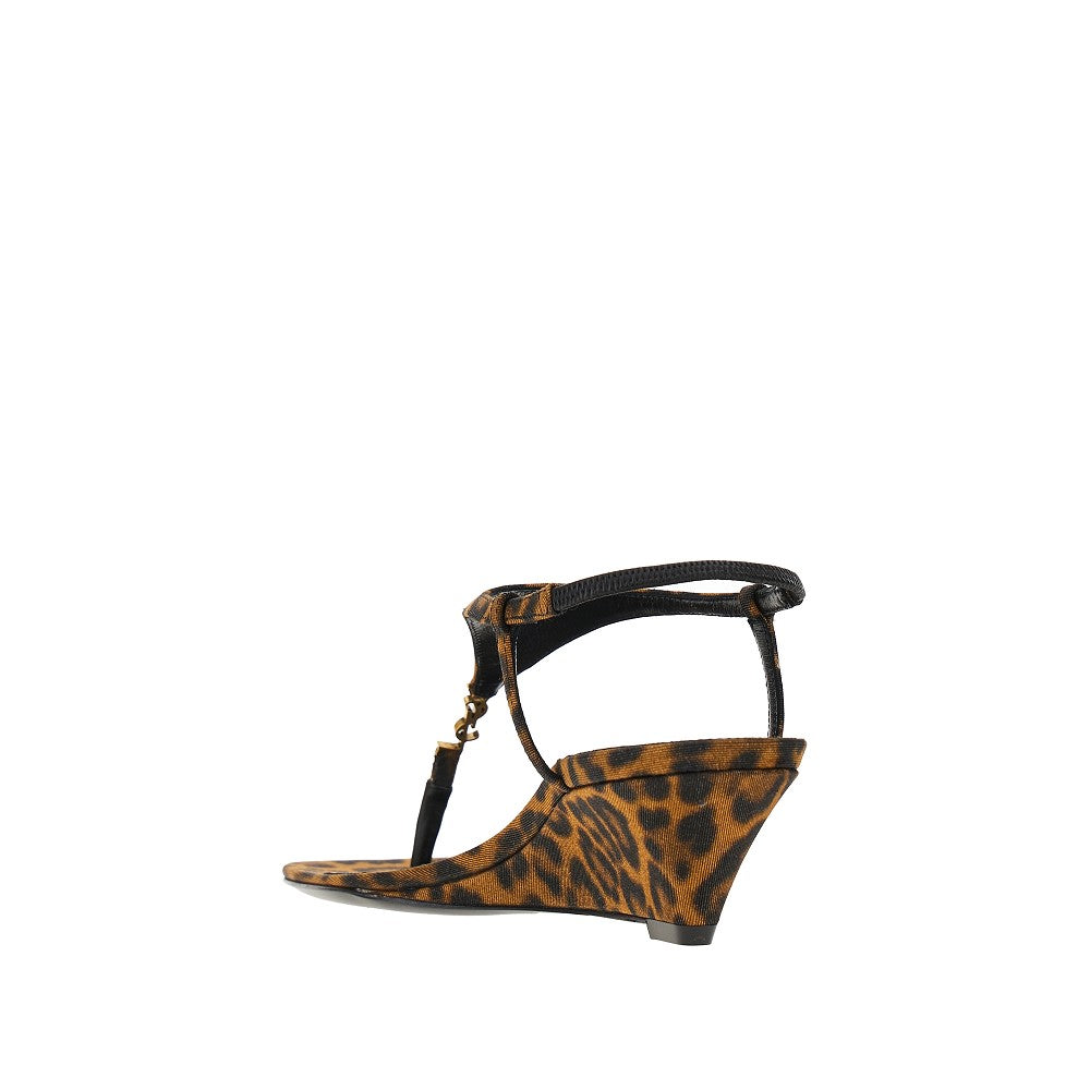 'Cassandre' fabric wedge sandals