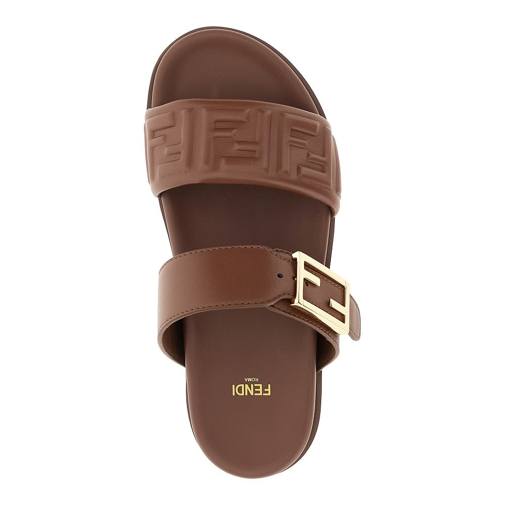 'Fendi Feel' nappa leather slides
