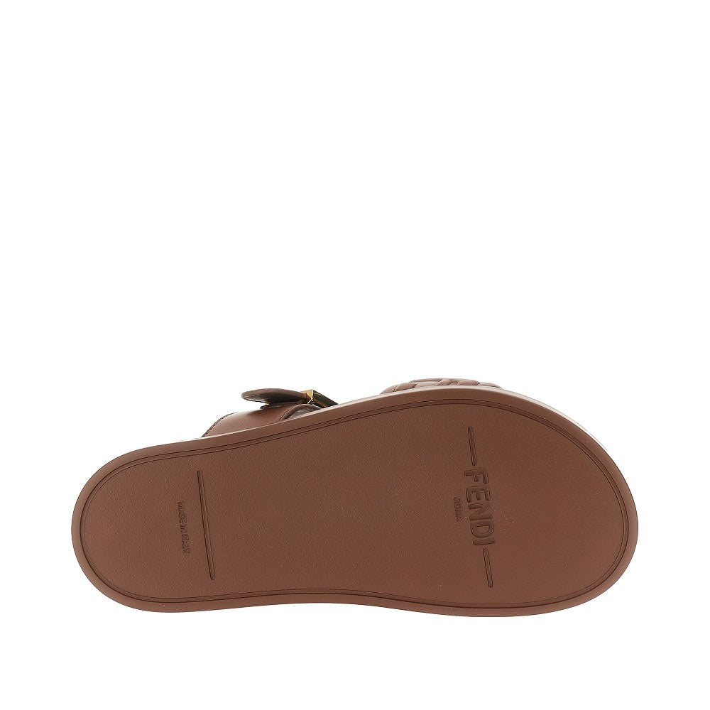 'Fendi Feel' nappa leather slides