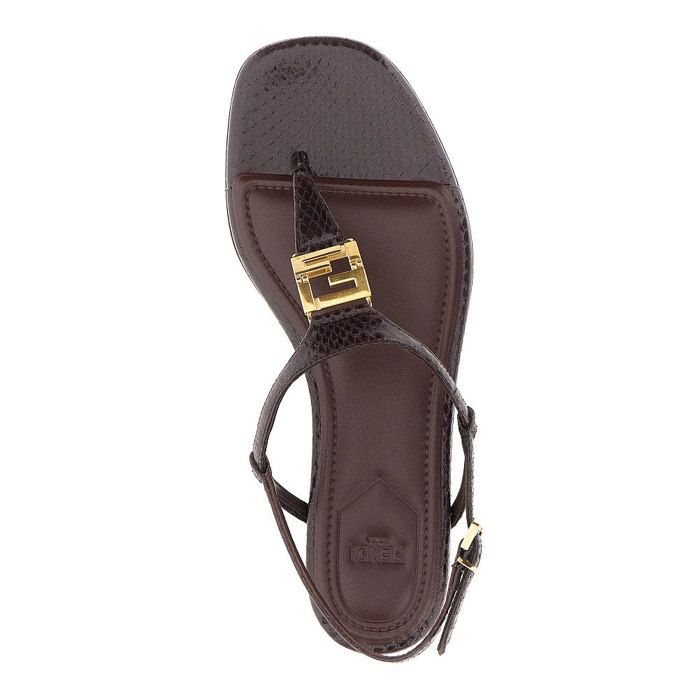 'Fendi FFold' leather sandals