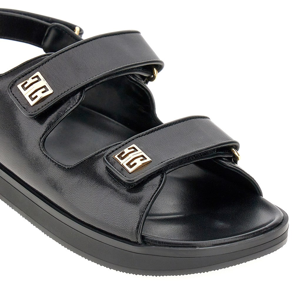Sandali in pelle con dettagli 4G