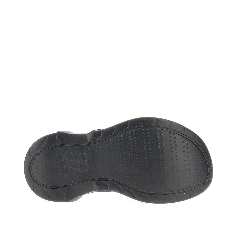 'Marshmallow' leather and rubber slides