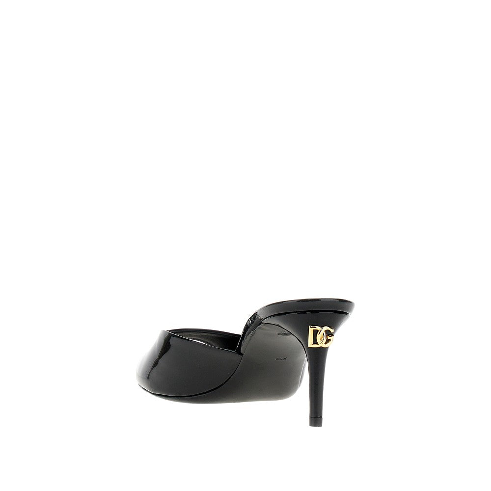 Patent leather 'Keira' slides