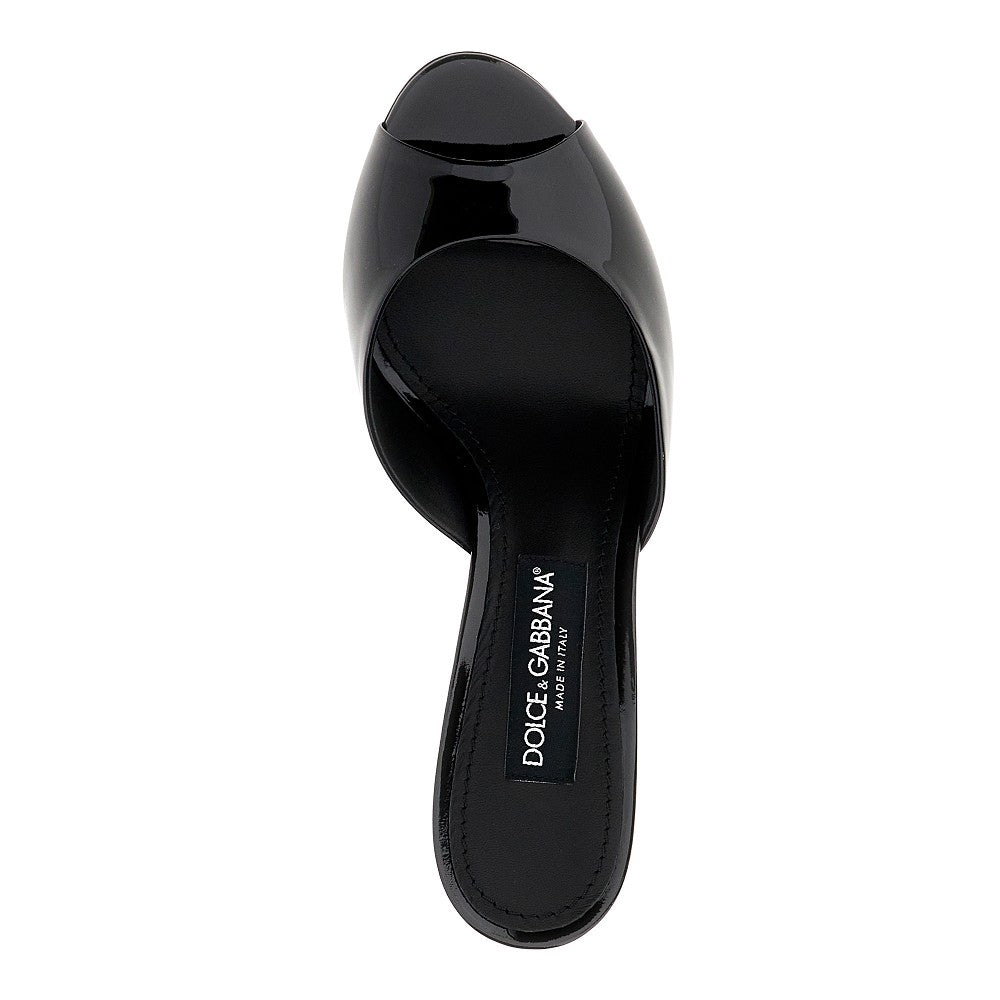 Patent leather 'Keira' slides