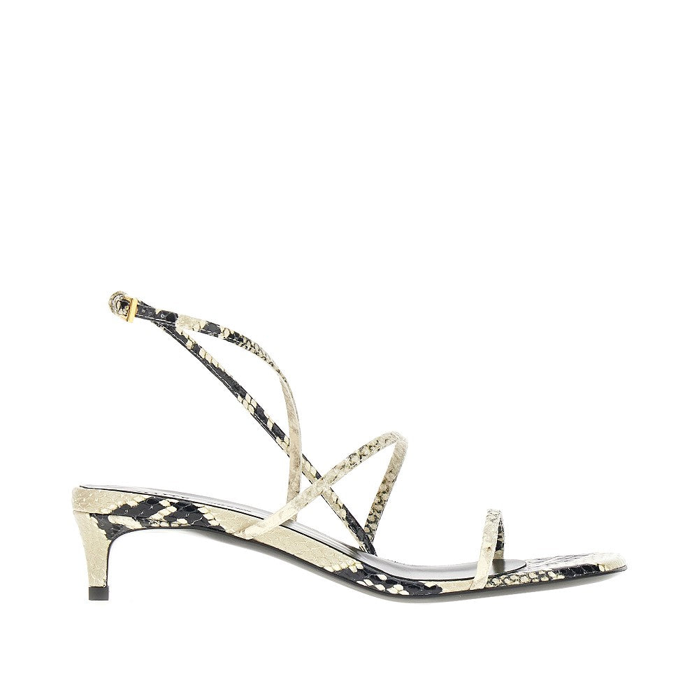 'Loop' python-embossed leather sandals