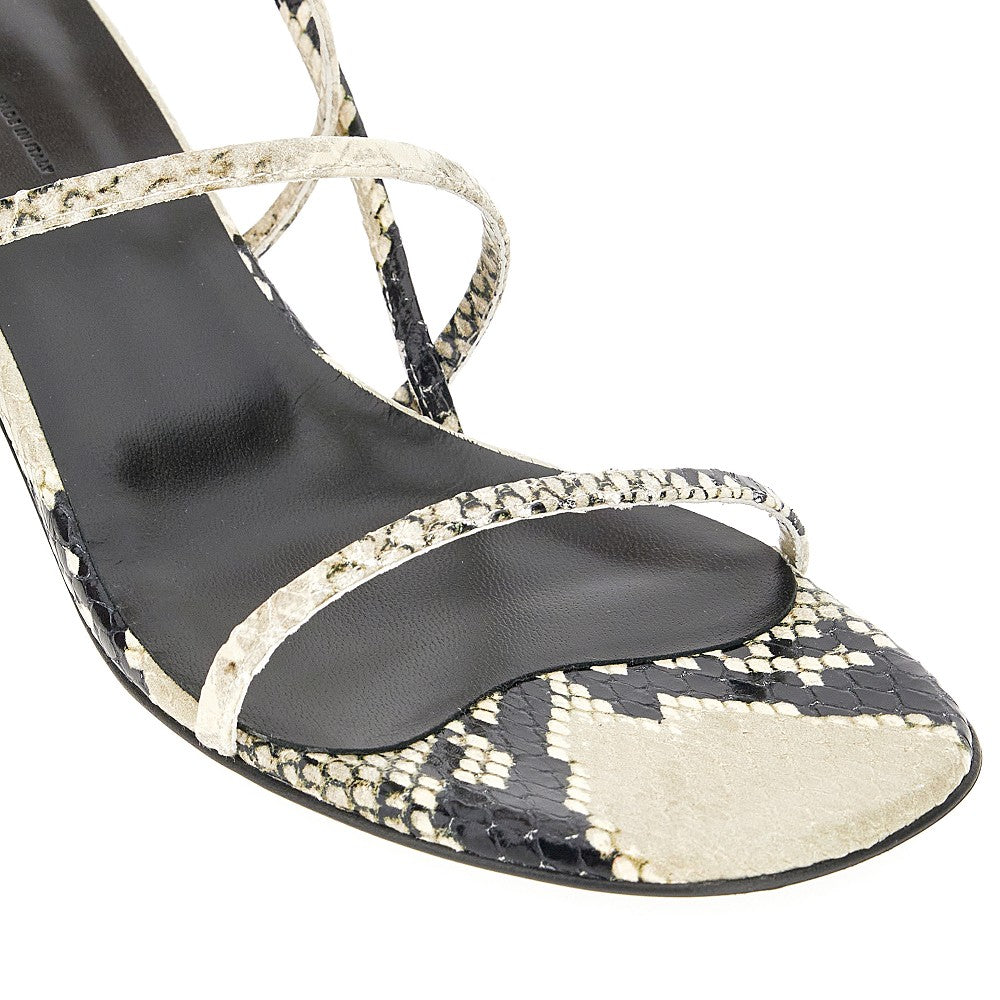 'Loop' python-embossed leather sandals