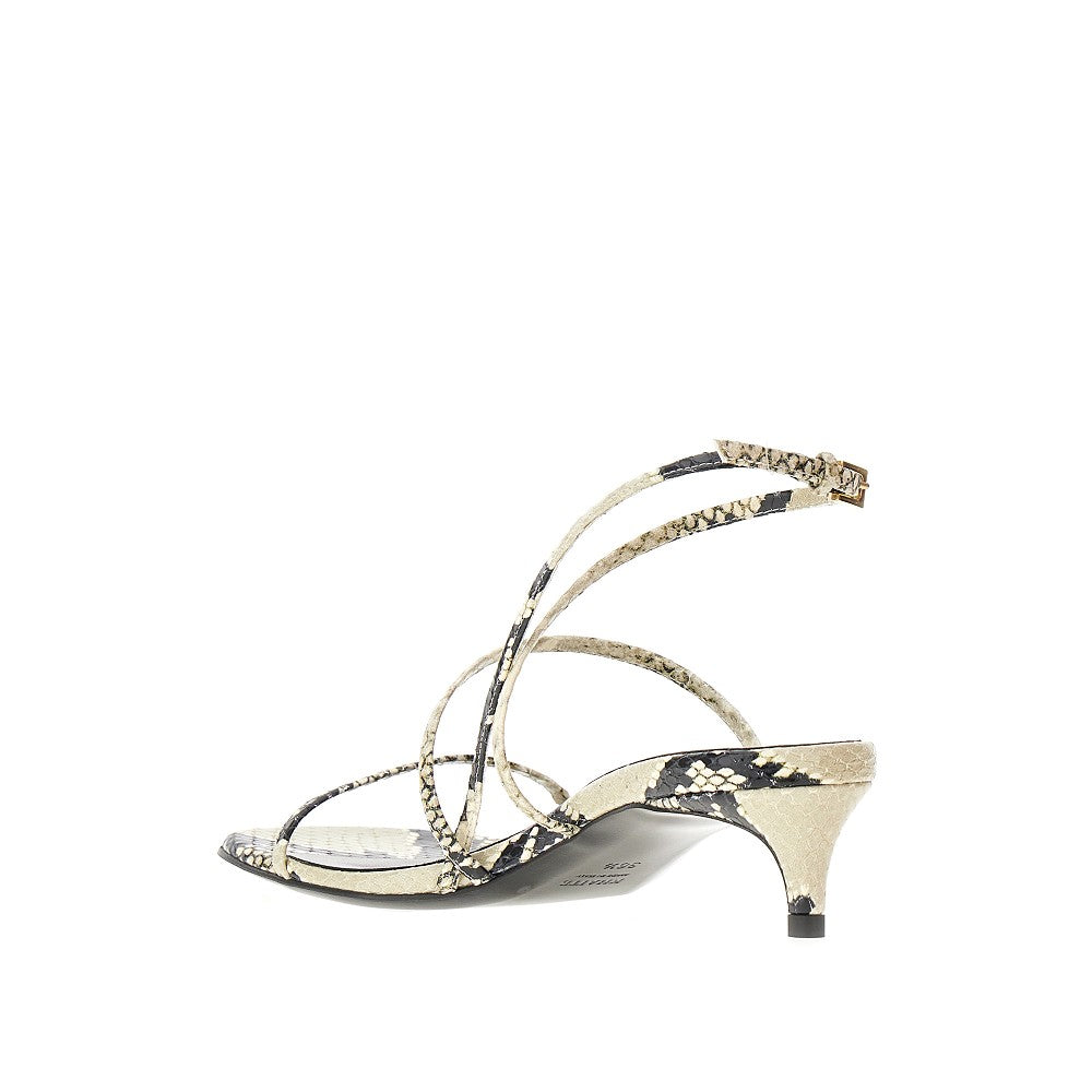 'Loop' python-embossed leather sandals