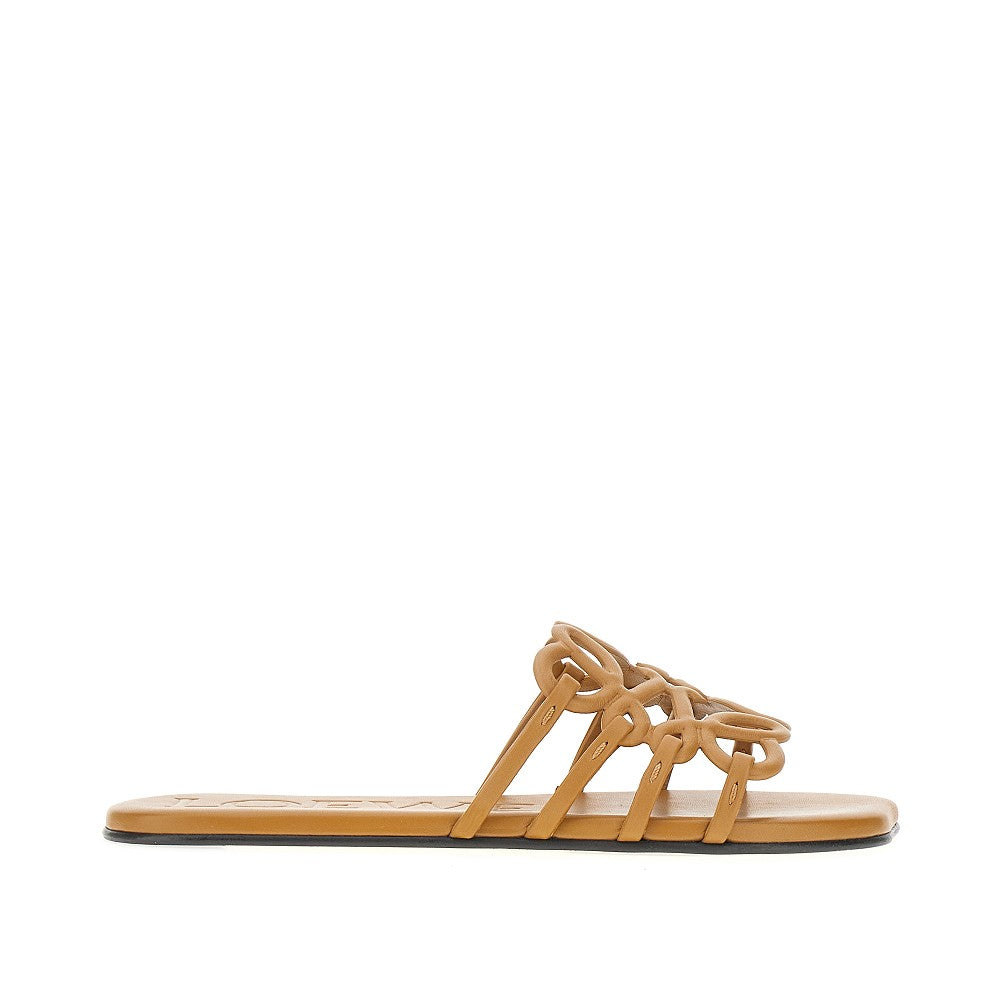 'Anagram Petal' leather slides