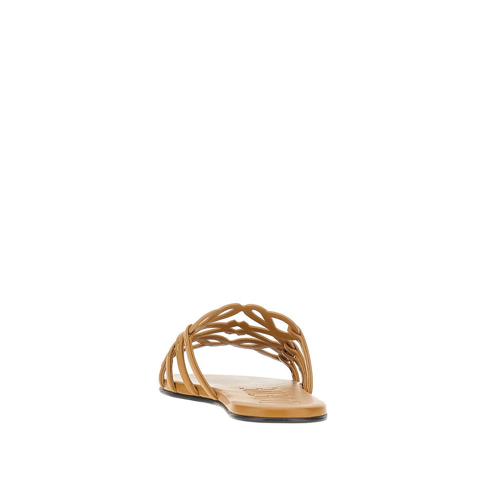 'Anagram Petal' leather slides