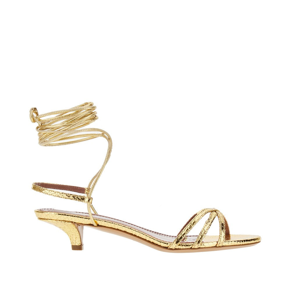 Sandali 'Linda' in pelle metallizzata