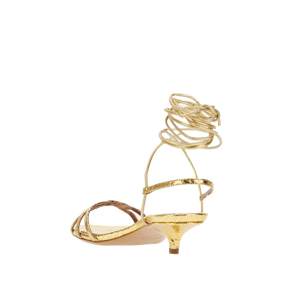 Sandali 'Linda' in pelle metallizzata