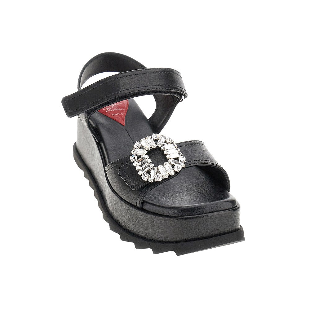 Nappa leather Slidy Viv wedge sandals