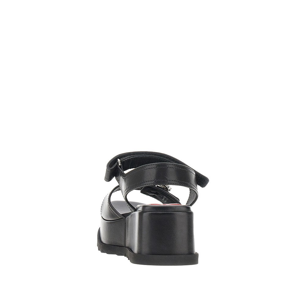Nappa leather Slidy Viv wedge sandals