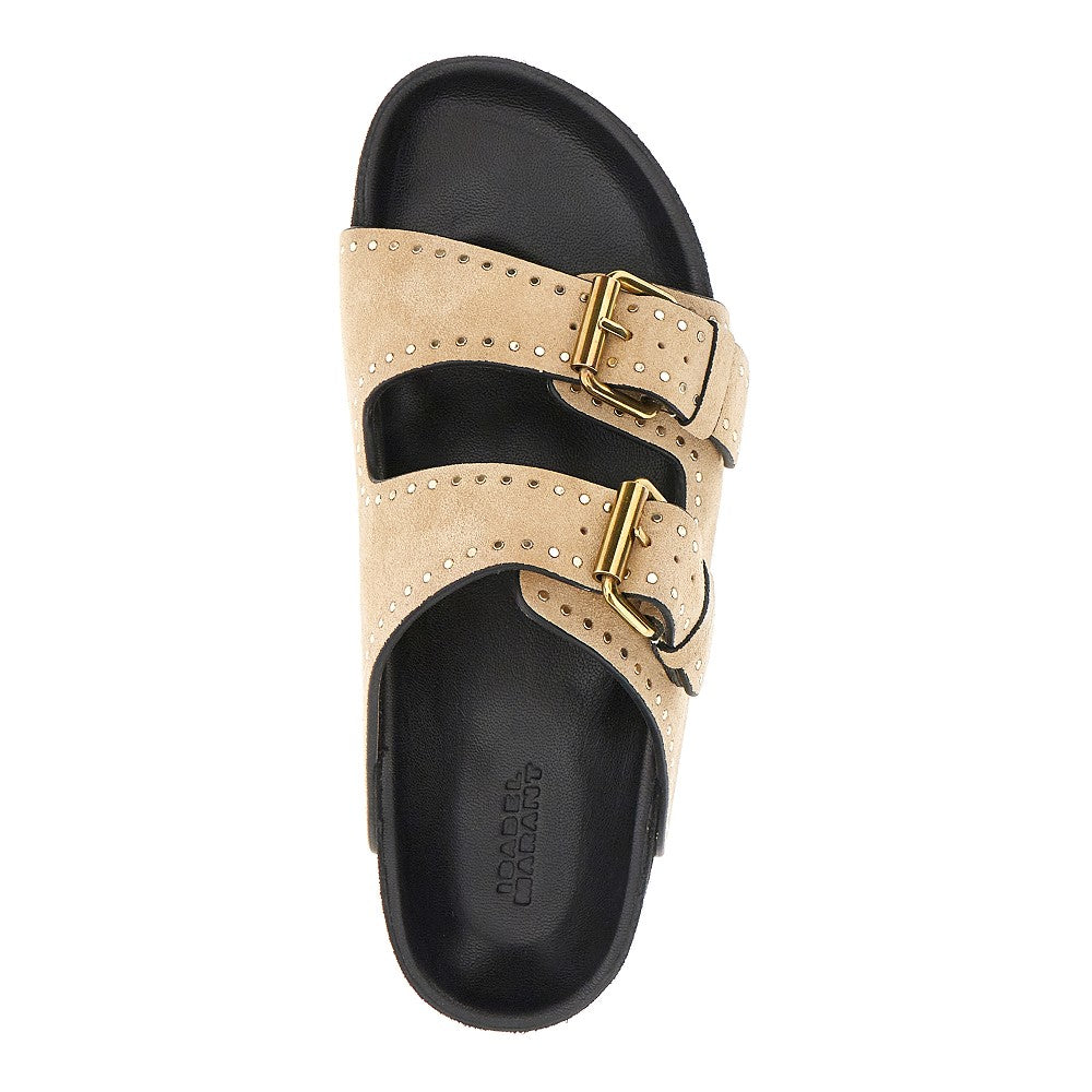'Lennyo' suede leather sandals