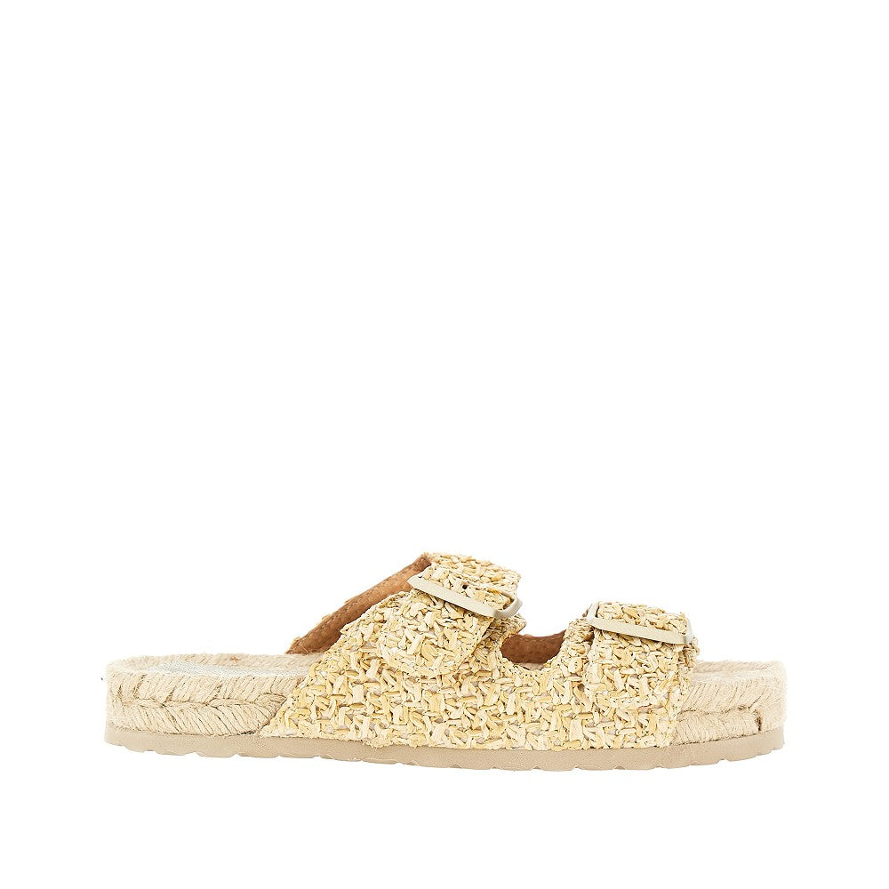Sandali Nordic in rafia intrecciata