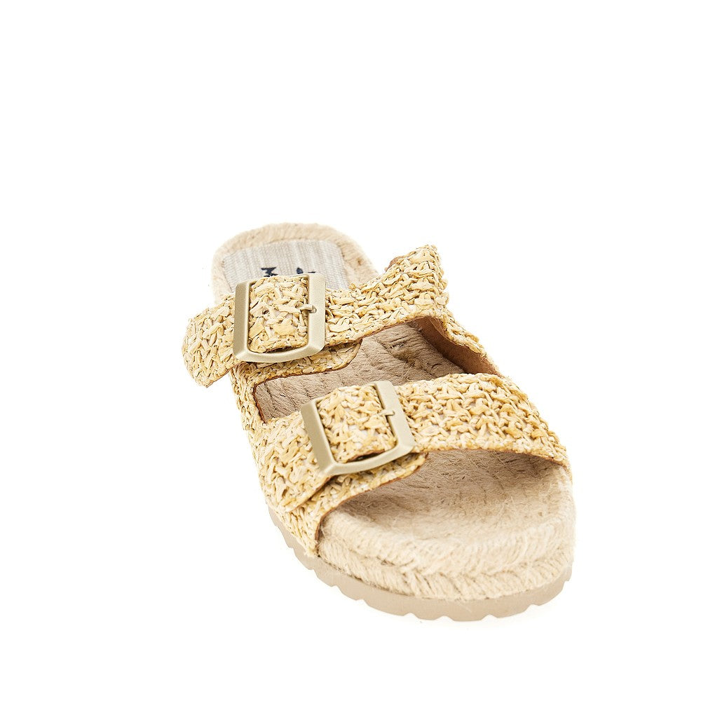 Sandali Nordic in rafia intrecciata