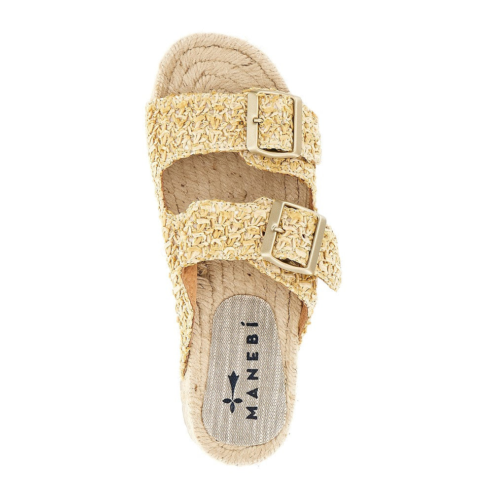 Sandali Nordic in rafia intrecciata