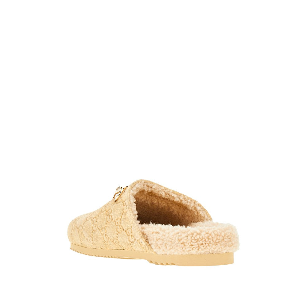 Sabot in pelle scamosciata con Morsetto