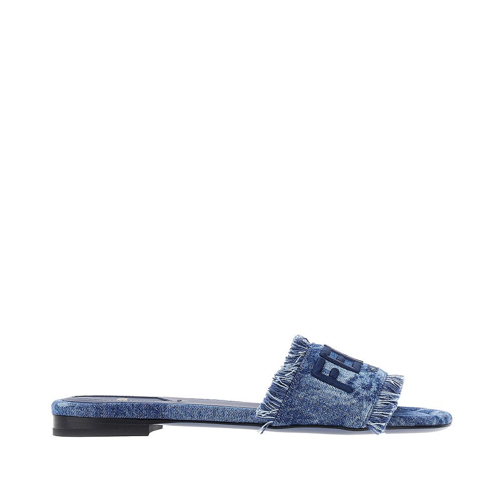 Slides 'Fendi Sunshine' in denim
