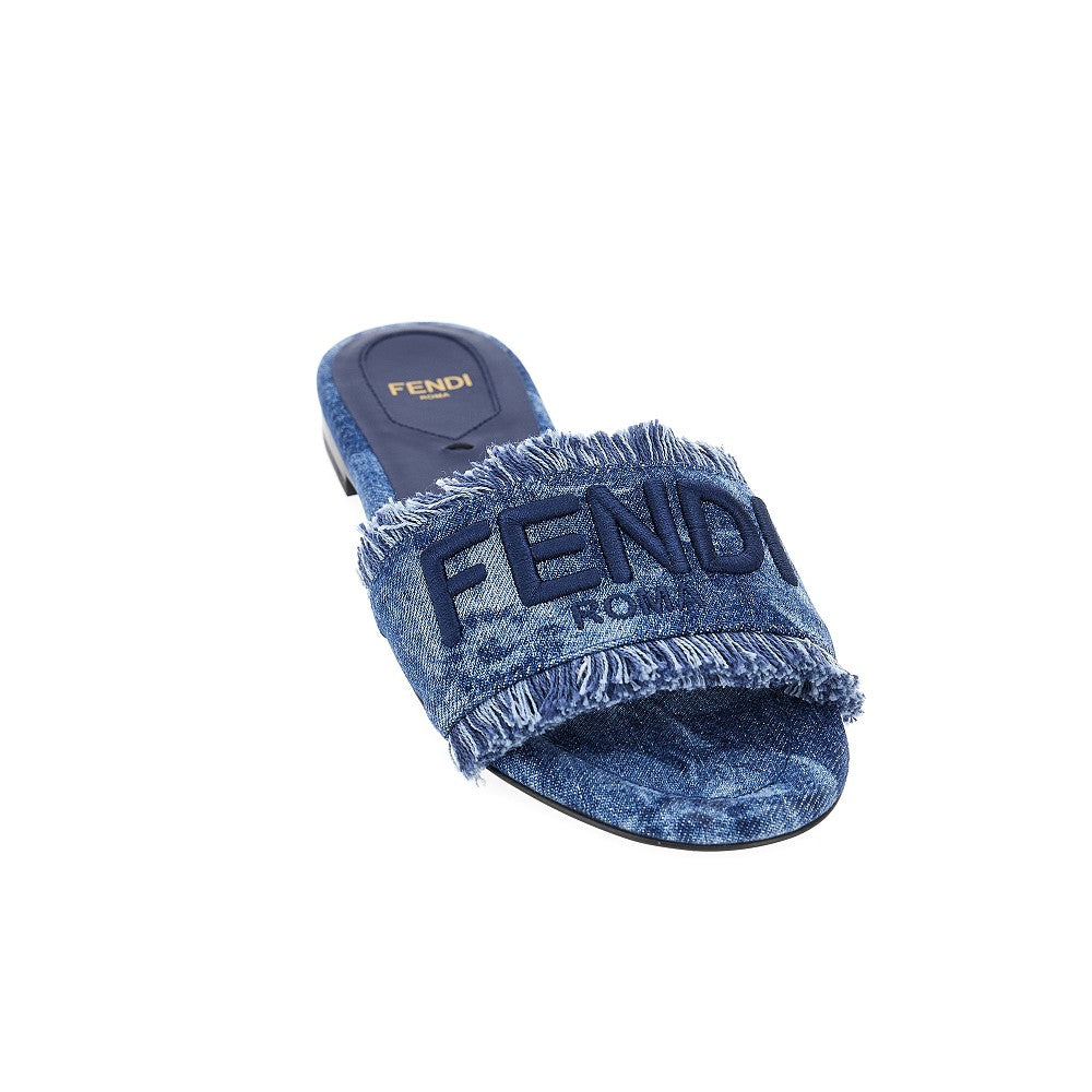 Slides 'Fendi Sunshine' in denim