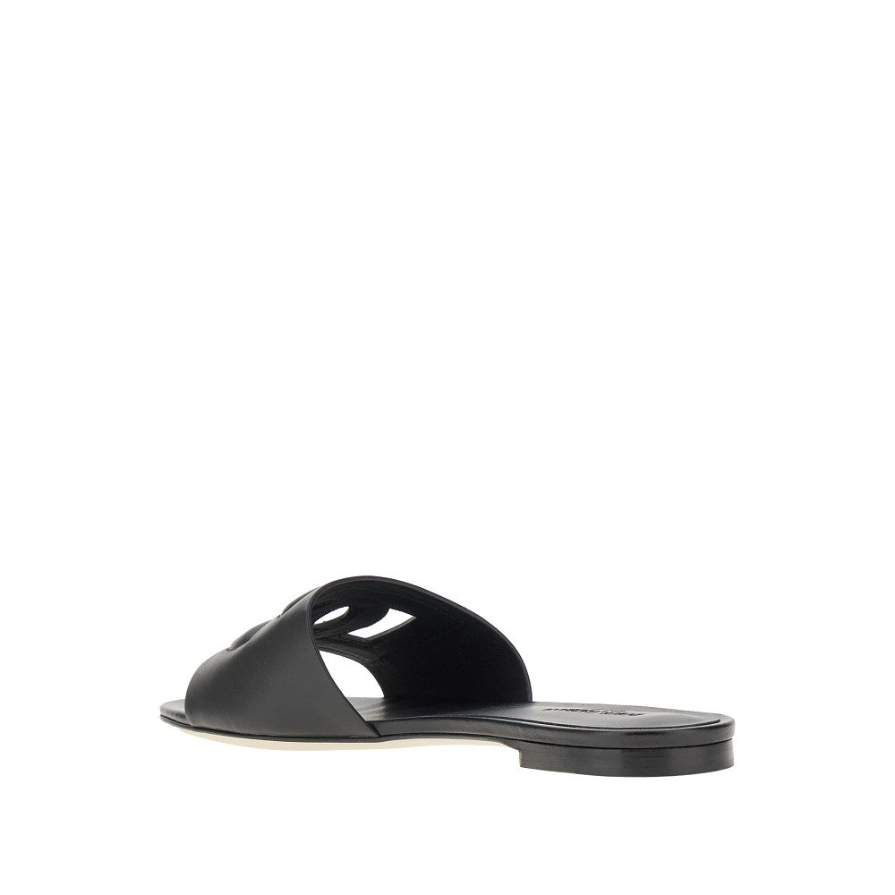 'DG' leather slides