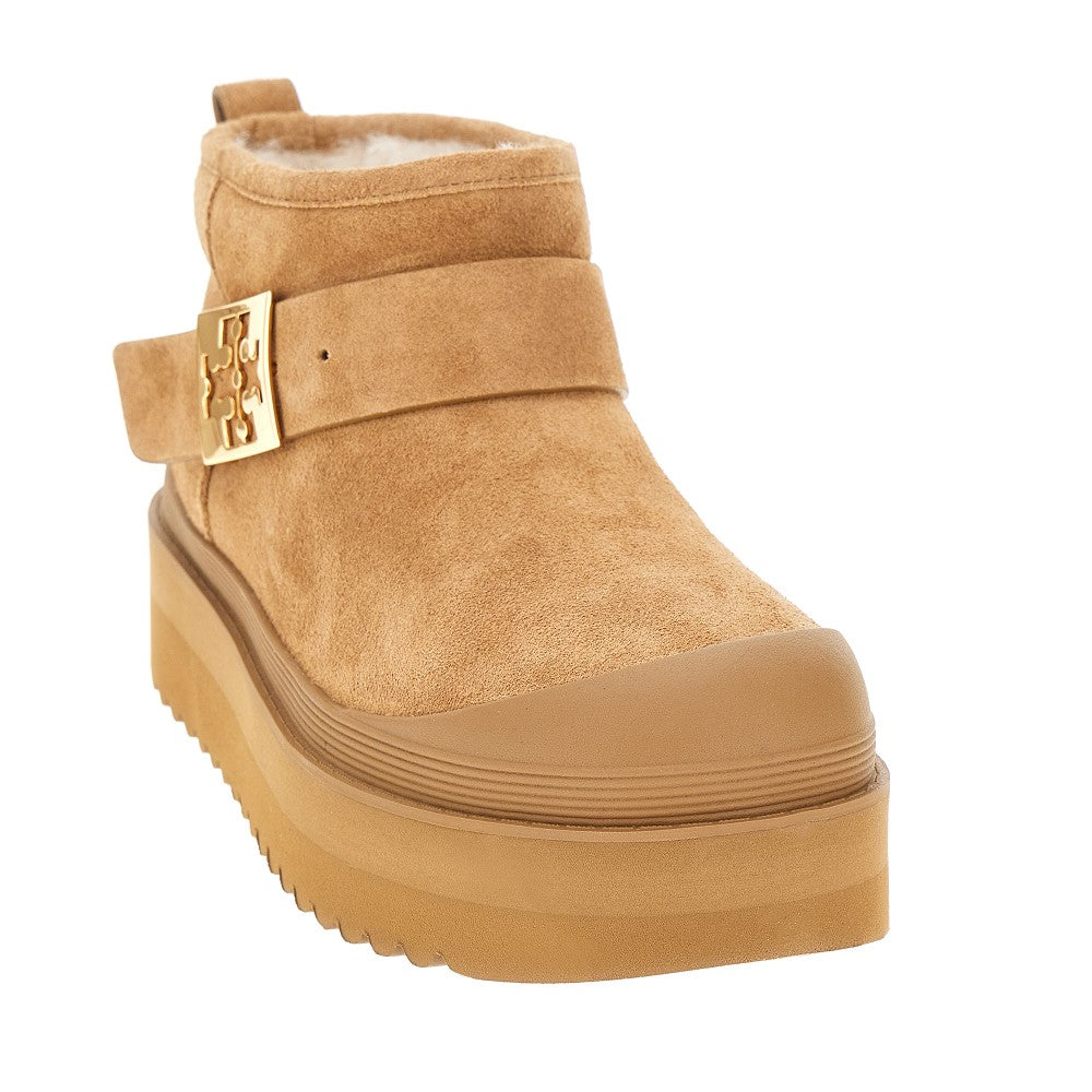 'Mellow' shearling platform boots