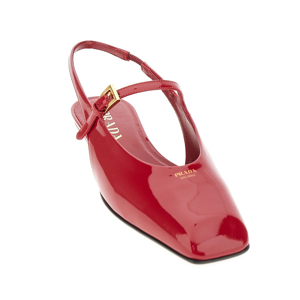 Patent leather slingback ballet flats
