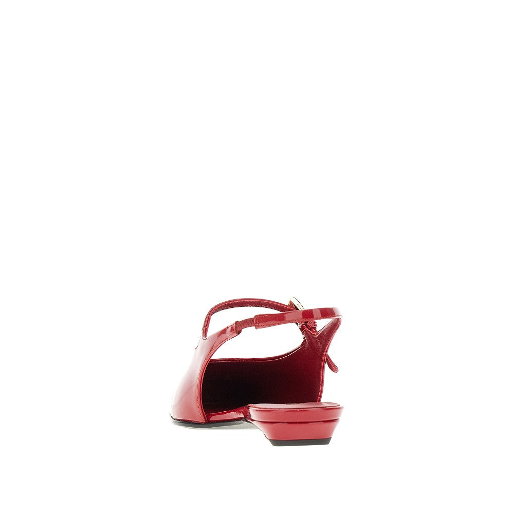 Patent leather slingback ballet flats