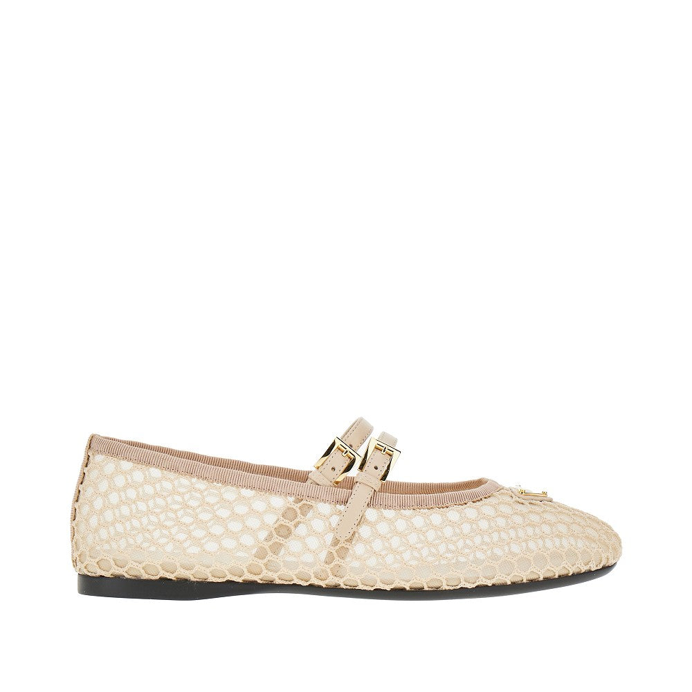 Ballerine in tessuto a rete