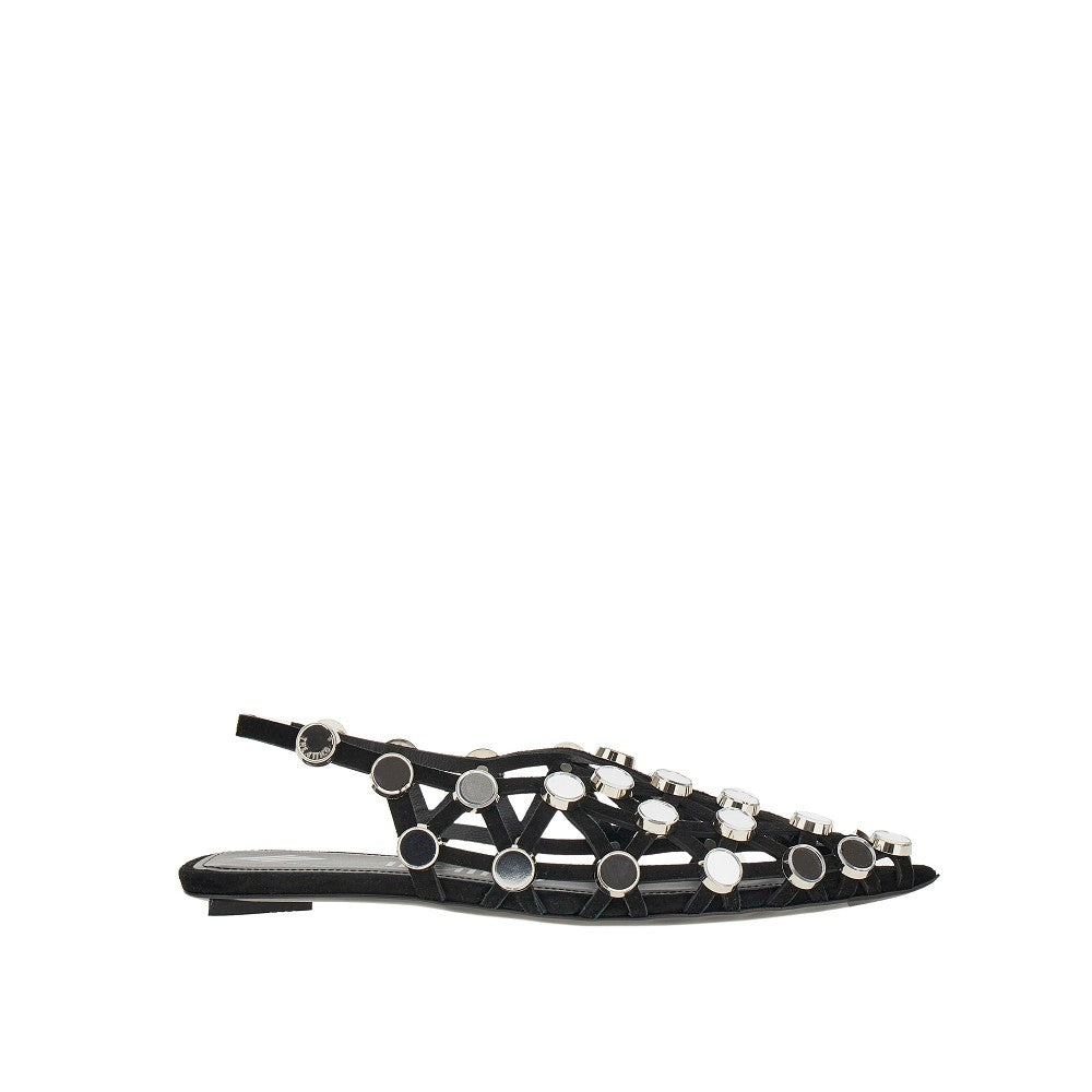 'Grid' ballerinas