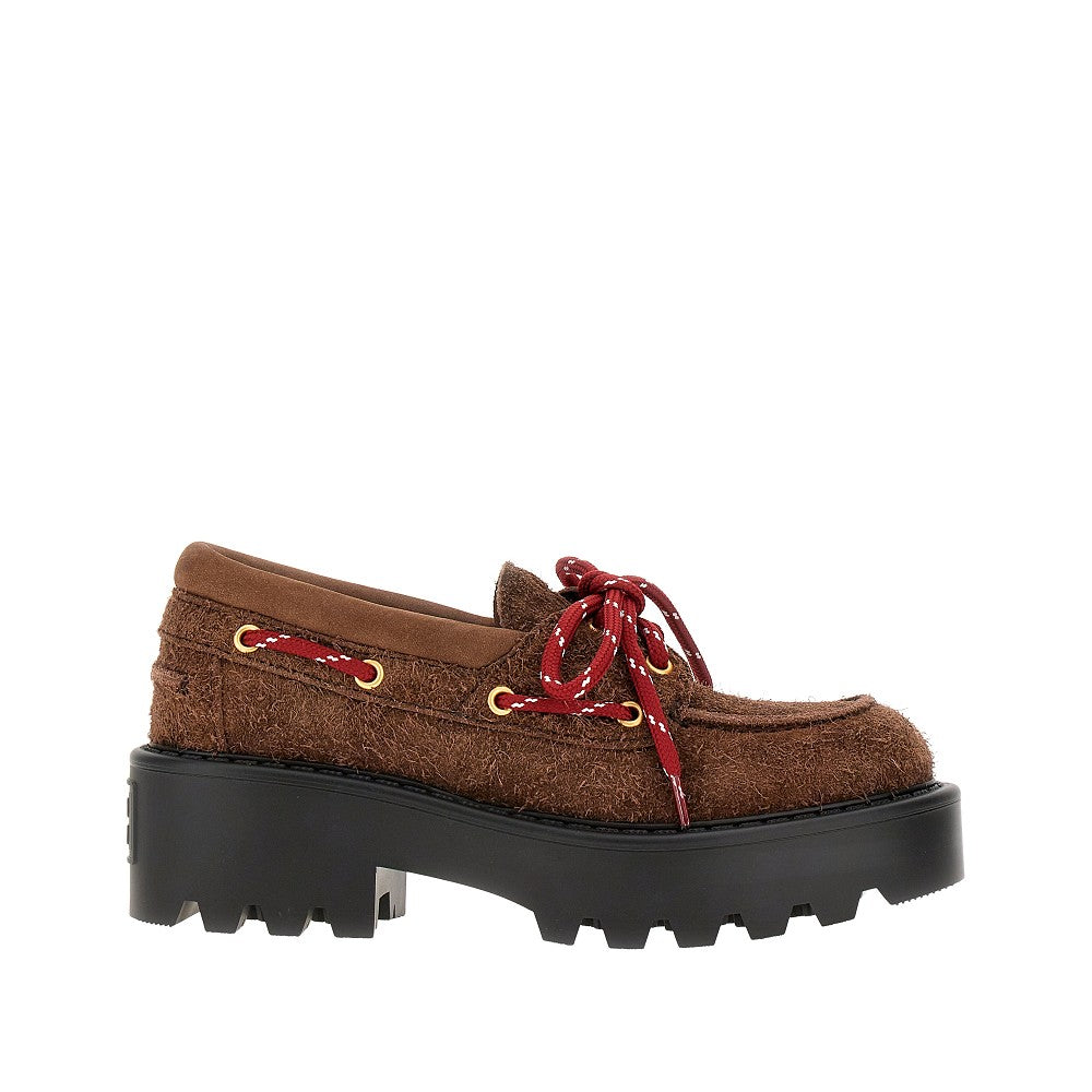 Suede leather loafers