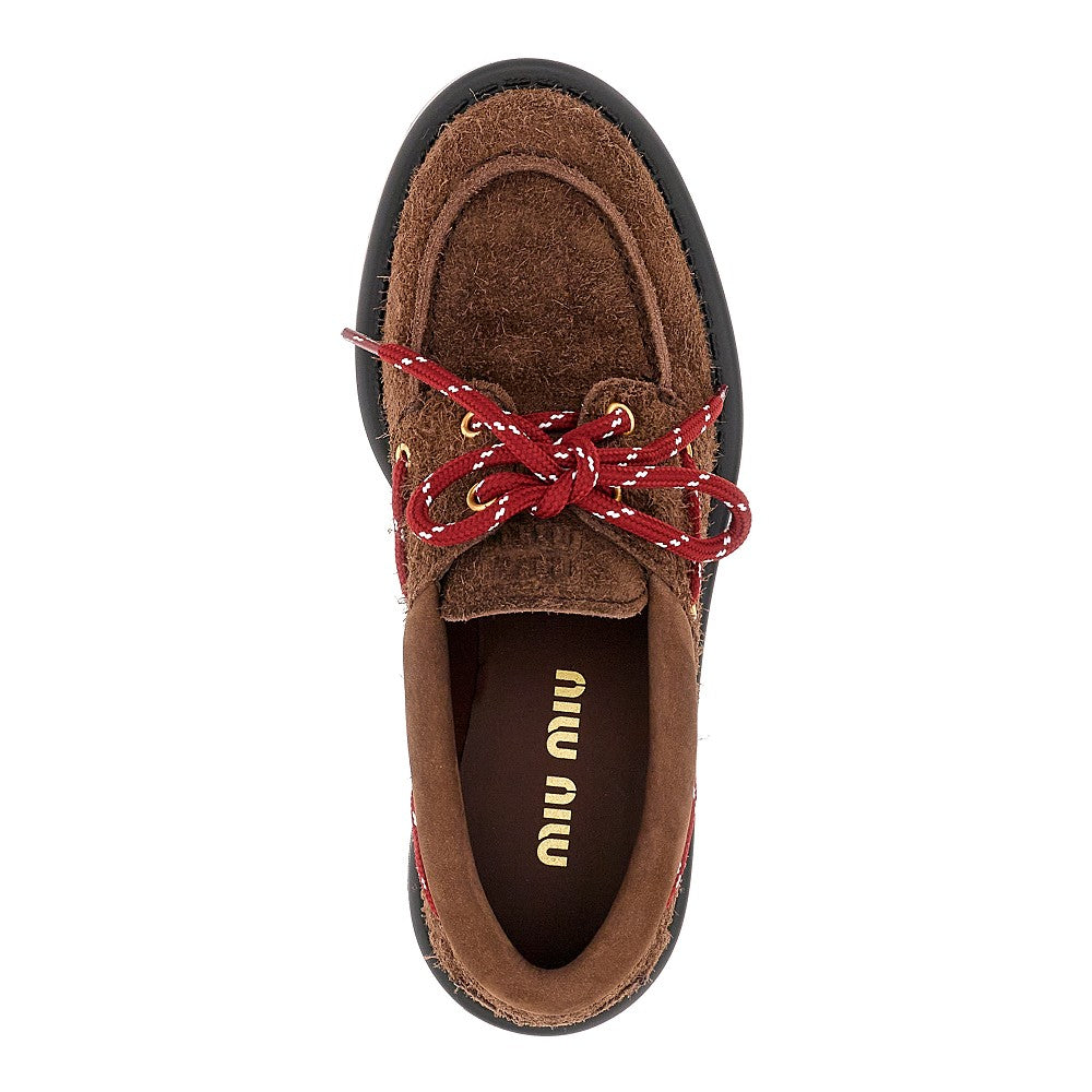 Suede leather loafers