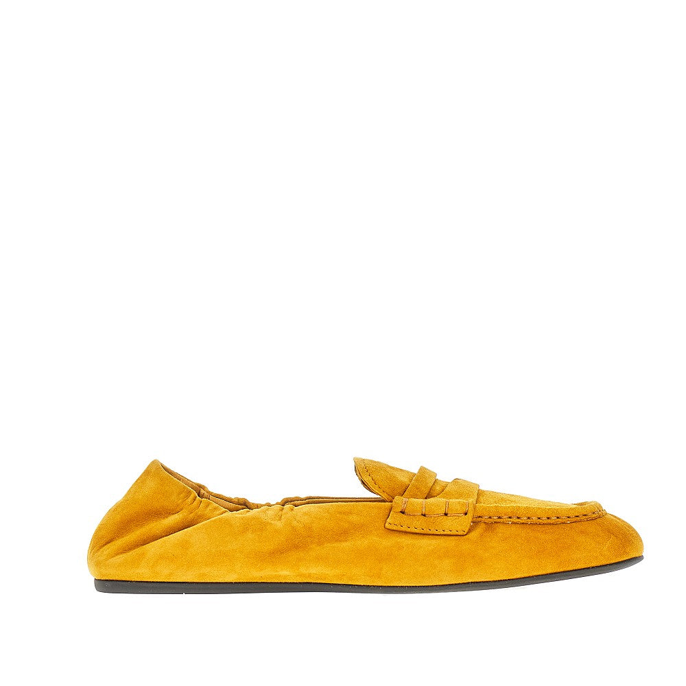 'Ruches' suede leather loafers