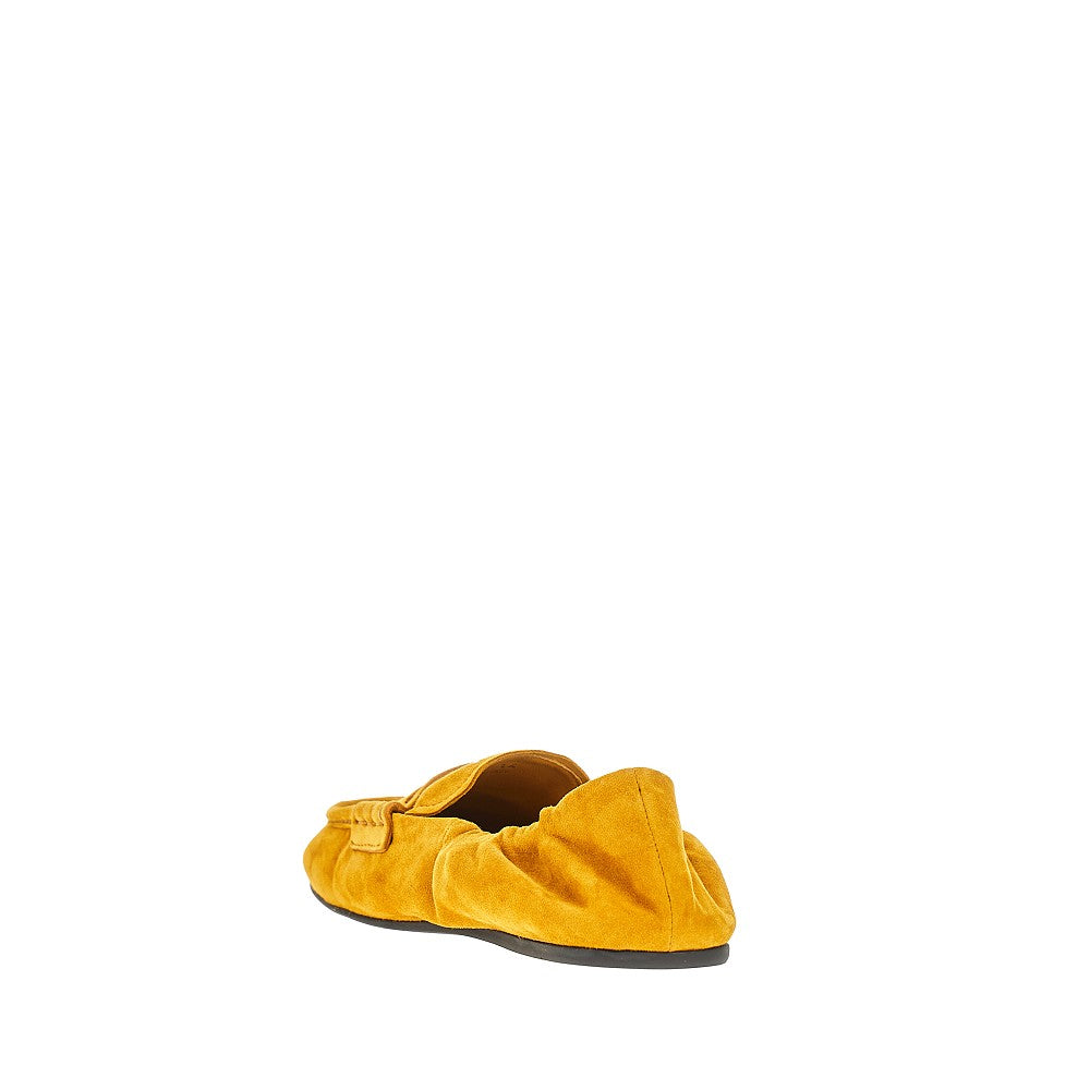 'Ruches' suede leather loafers
