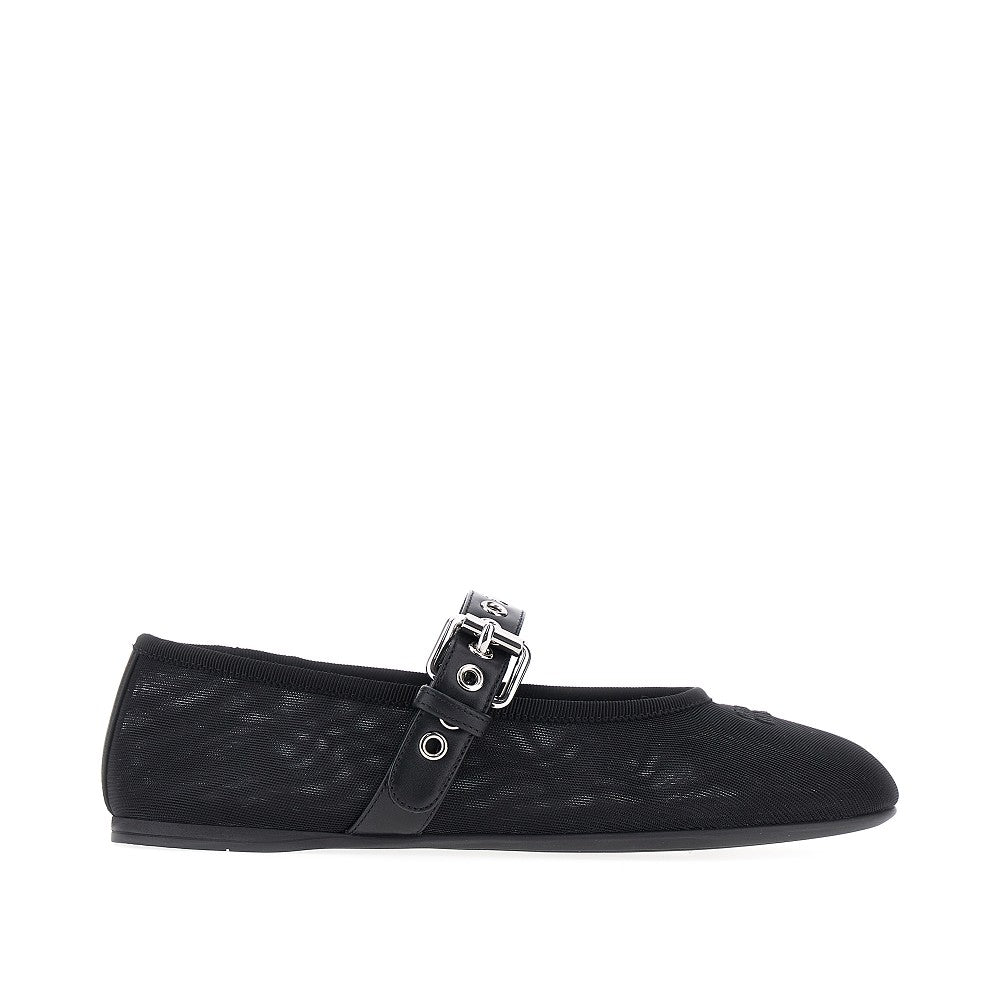 Ballerine in mesh con cinturino