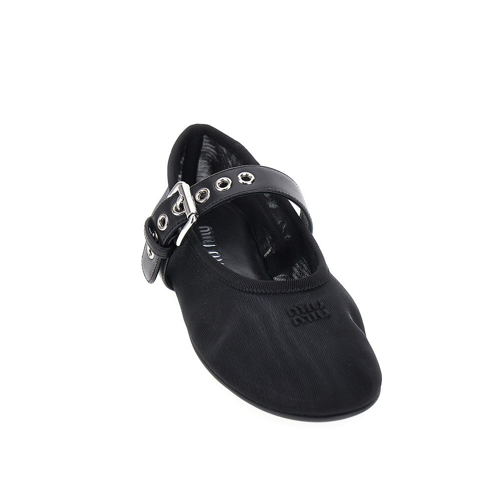 Ballerine in mesh con cinturino