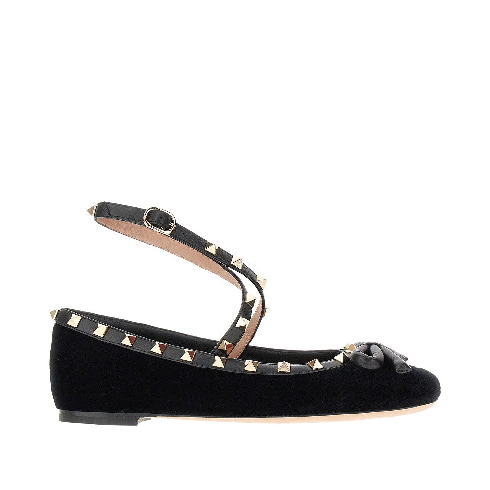 Ballerine 'Rockstud' in velluto