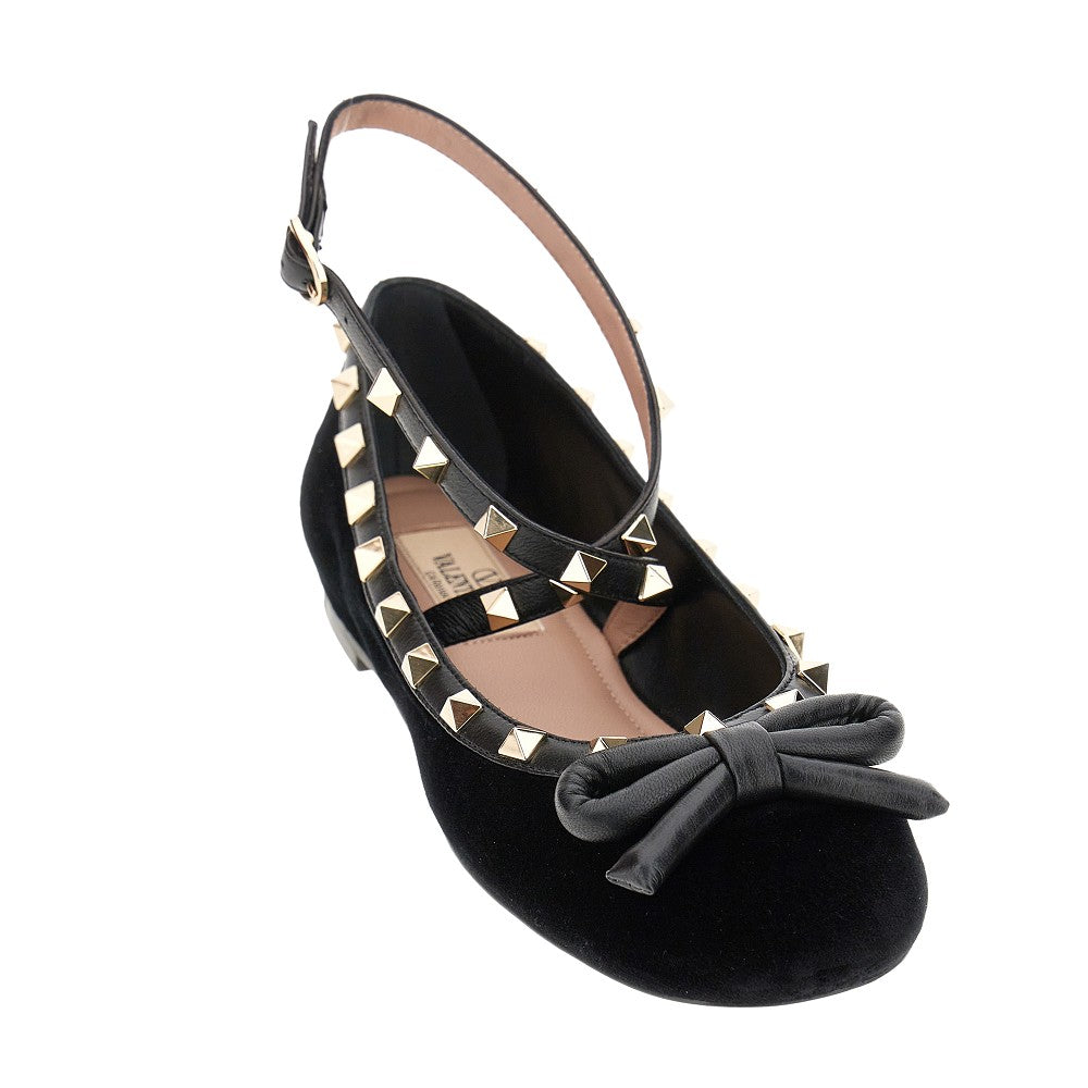 Ballerine 'Rockstud' in velluto