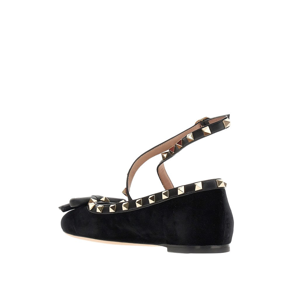Ballerine 'Rockstud' in velluto
