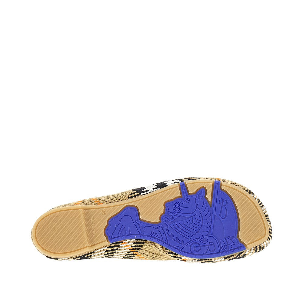 'Baby' Check knit ballerina flats