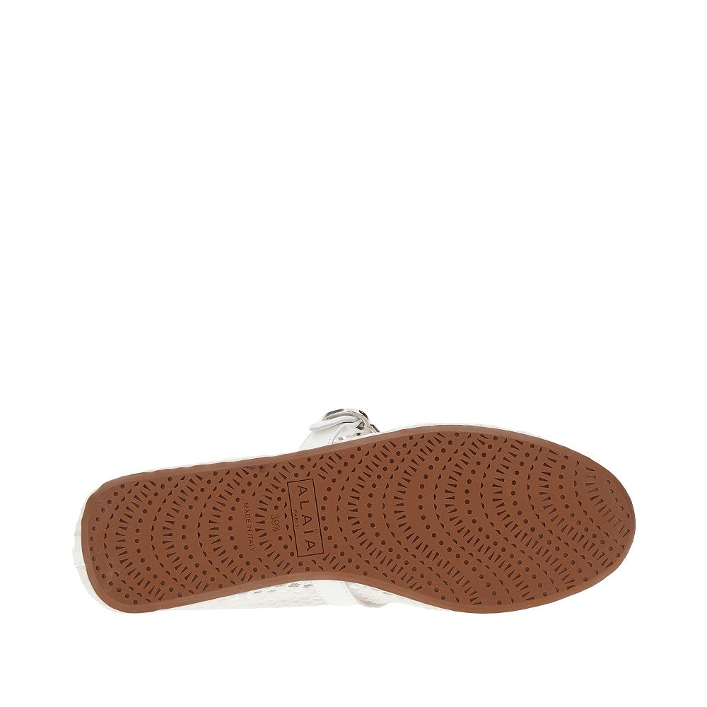 Fishnet ballerina flats