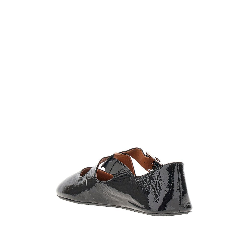 Naplack criss-cross ballerinas