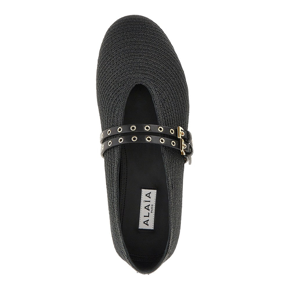Ballerine flat in rafia di carta