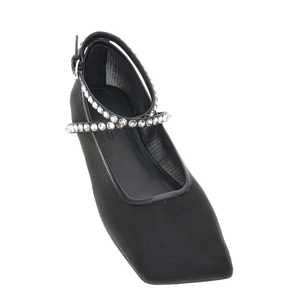 'Ane' mesh ballerinas with crystals