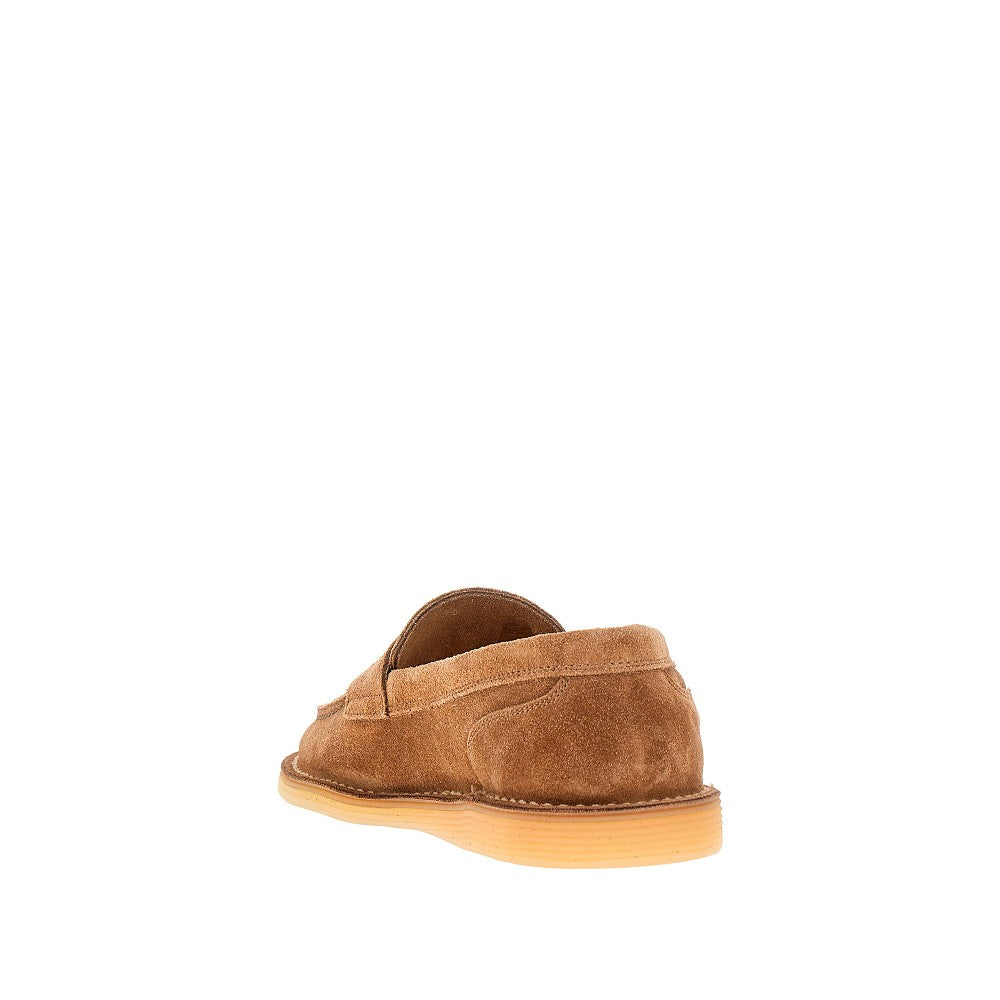 Suede leather loafers with DG logo