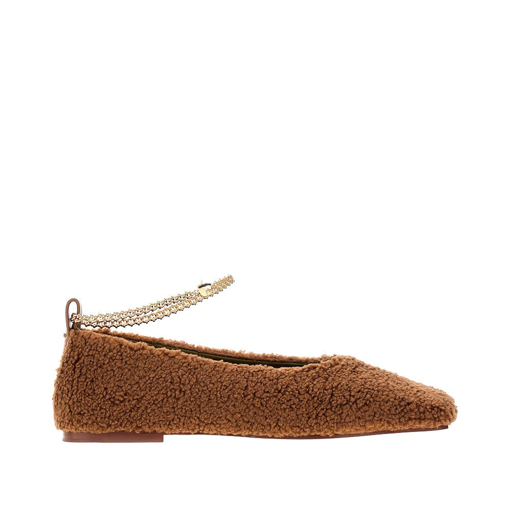 'Augusta' eco-shearling ballerinas