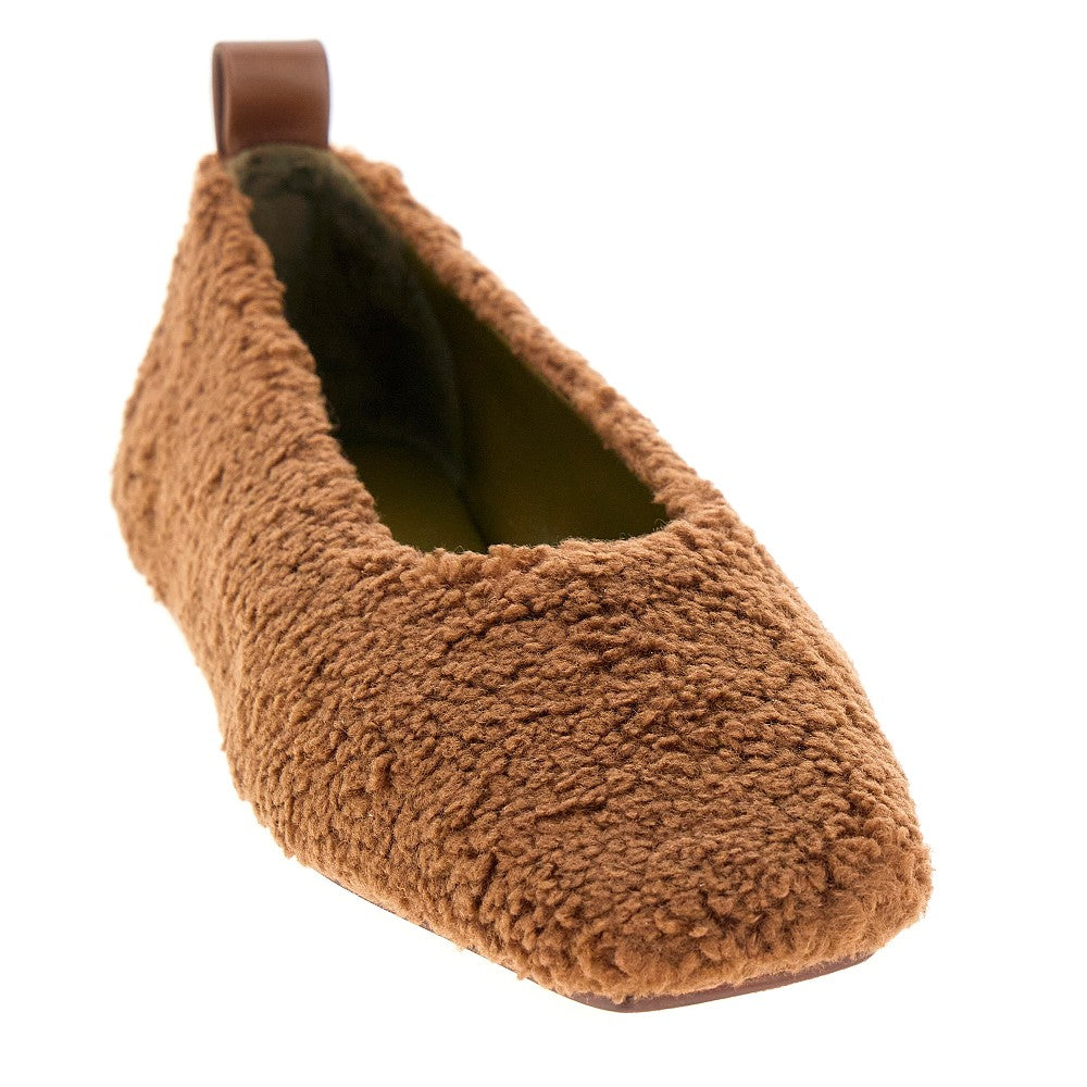 'Augusta' eco-shearling ballerinas