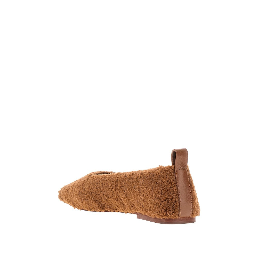 'Augusta' eco-shearling ballerinas